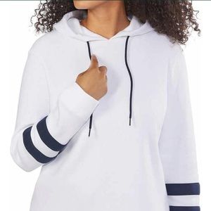 White/Navy Trim Nautica Woman’s Hoodie Size S